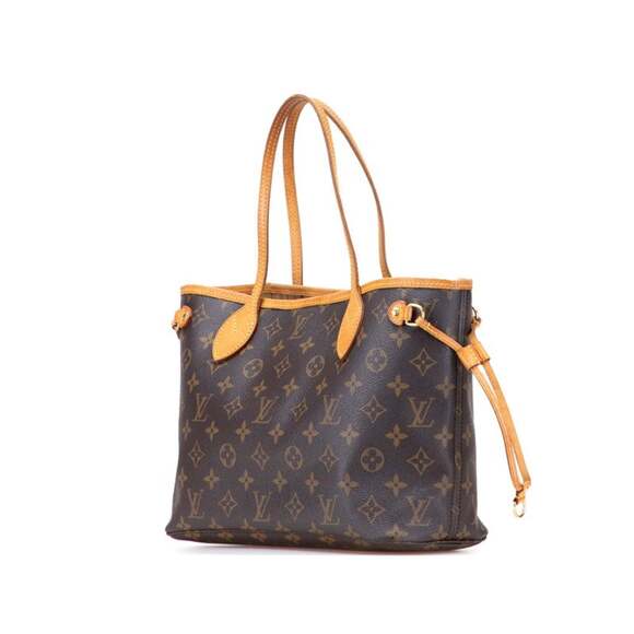 LOUIS VUITTON Authentic Brown Monogram Leather Neverfull PM Tote Bag - Picture 2 of 10